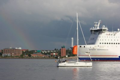 Stena Germanica ferry in the fjord