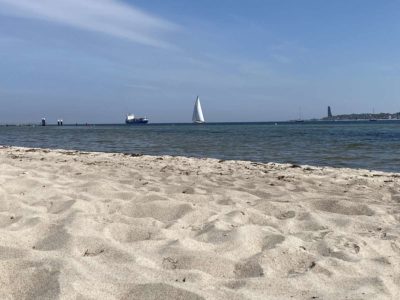 Falckenstein beach Container ship Sonderborg