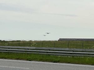 Transall Transportflugzeug Tiefflug Flughafen Kiel