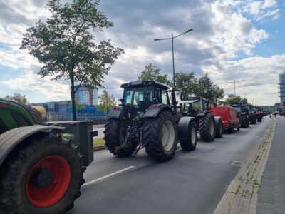 Tractor convoy Kiel Kaistraße farmers demonstration September 21, 2023