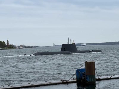U-Boot Impeccable verlässt Nord-Ostsee-Kanal Schleuse 28.4.2023