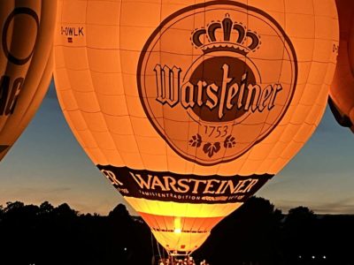 Warsteiner balloon at Night Glow on the Norder