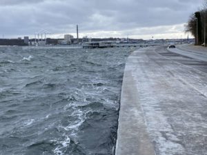 Winter Hochwasser Kiellinie Kiel