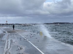 Winter Hochwasser Kiellinie Kiel