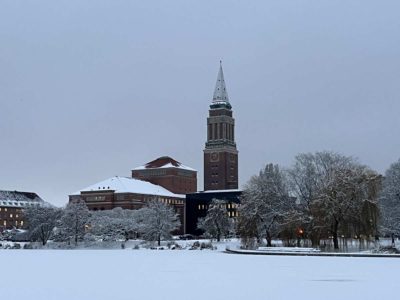 Winter & snow Kleiner Kiel, opera house and town hall