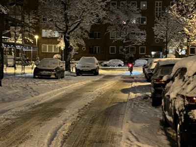 Winter weather and snow in Kiel